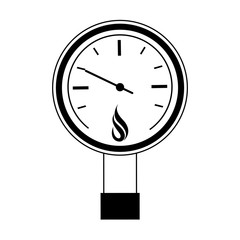 measuring gauge icon image vector illustration design  black and white