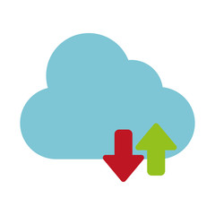 cloud storage icon image vector illustration design 