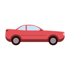 red car sideview  icon image vector illustration design 