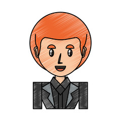 Businessman profile cartoon