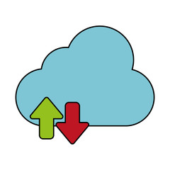 cloud storage icon image vector illustration design 