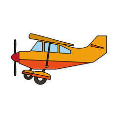 propeller airplane icon image vector illustration design 