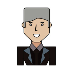 Businessman profile cartoon