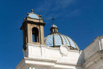 Guatemala city, Old cathedral 1871. Dome detail, central america.