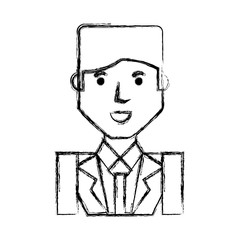 Businessman profile cartoon