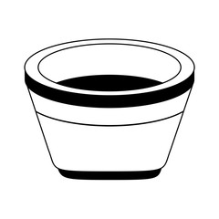 wooden bathtub spa object icon image vector illustration design  black and white