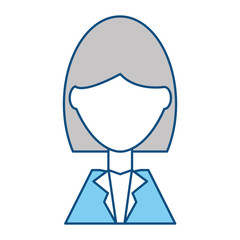 Business woman profile cartoon