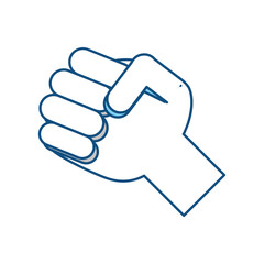 Hand clenched symbol