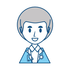 Doctor profile cartoon