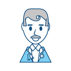 Doctor profile cartoon