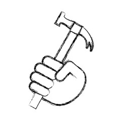 Hand with tool , Vector Illustration