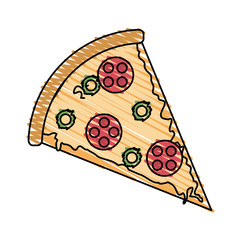 pizza fast food icon image vector illustration design 