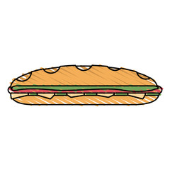 sandwich fast food icon image vector illustration design 