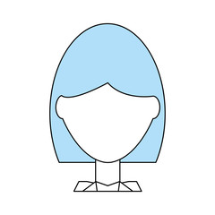 Business woman profile cartoon