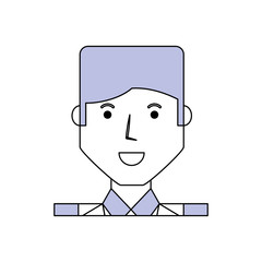 Businessman profile cartoon