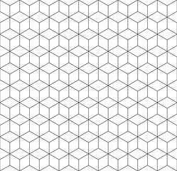 Seamless 3d wireframe cube pattern