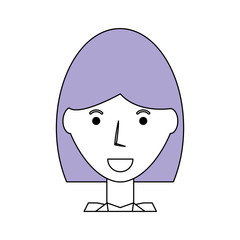 Business woman profile cartoon