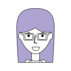 Business woman profile cartoon