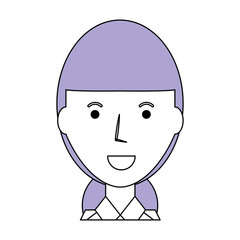 Business woman profile cartoon