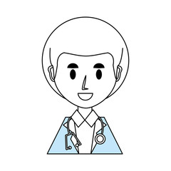 Doctor profile cartoon