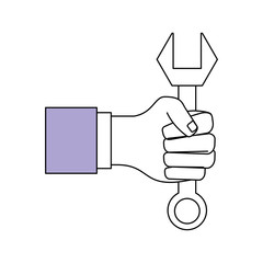 Hand with tool Vector Illustration