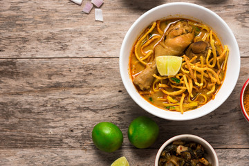 Khao Soi Recipe, Curried Noodle Soup with Chicken