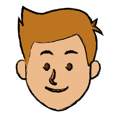 man character face avatar male cartoon vector illustration