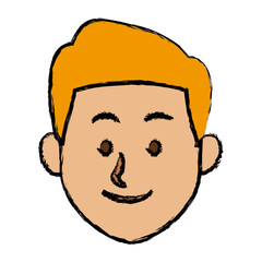 man character face avatar male cartoon vector illustration