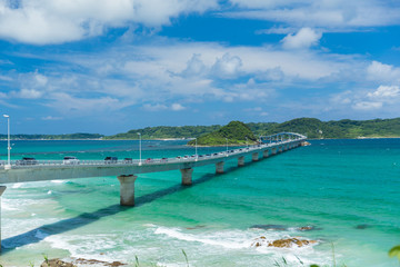 Obraz premium Tsunoshima Bridge, Yamaguchi prefecture, Japan