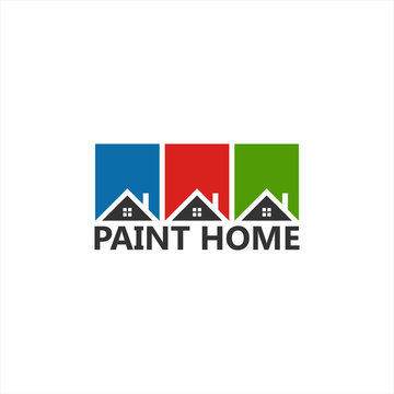 Paint Home Logo Template Design