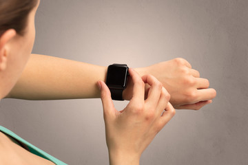 Hand with smartwatch