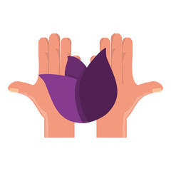 Hand with Beautiful flower