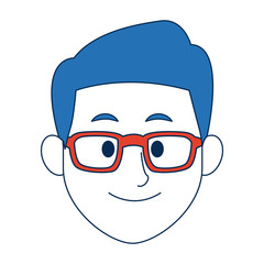 Obraz na płótnie Canvas man with eyeglasses character face avatar male vector illustration