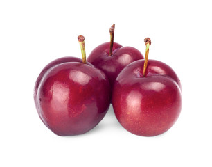 Isolated Acerola cherry on white background, thai cherry