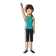 woman character people standing female image vector illustration