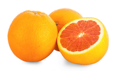 Orange fruit isolated on white