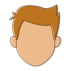 man character face avatar male vector illustration