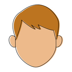 man character face avatar male vector illustration
