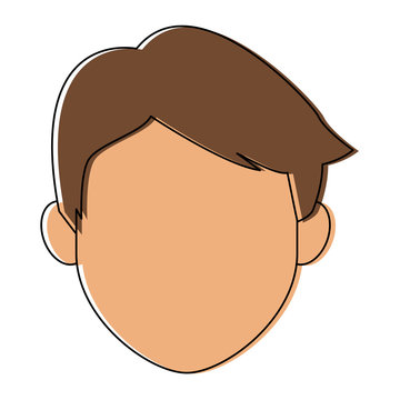 man character face avatar male vector illustration