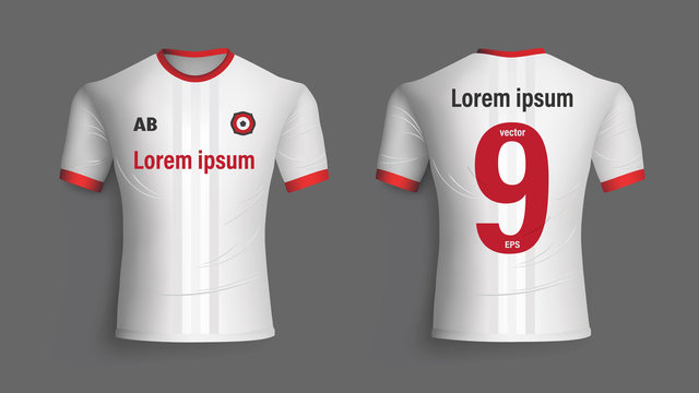 Soccer jersey template. Mock up Football uniform for football club. Team apparel. Vector Illustration design