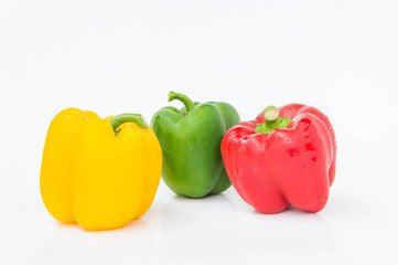 sweet pepper isolated  in white background , rew vagetable