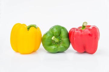 sweet pepper isolated  in white background , rew vagetable