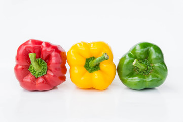 sweet pepper isolated  in white background , rew vagetable