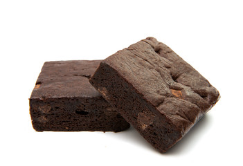 Chocolate Brownie isolated
