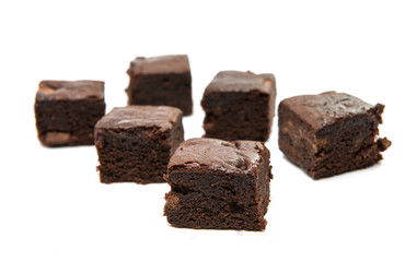 Chocolate Brownie isolated