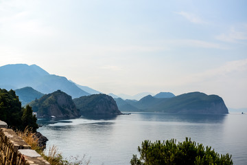 Sea views of the resorts of Petrovac Montenegro