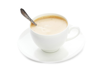 Cup of cofee isolated on white