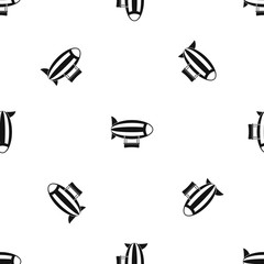 Striped dirigible pattern seamless black