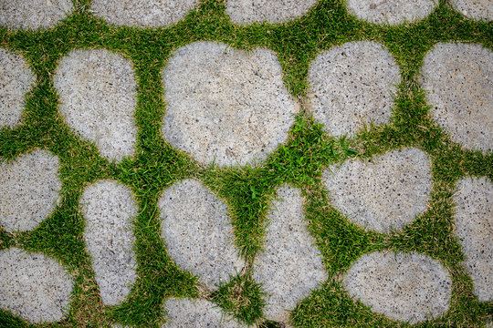 Background stones and grass