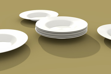 some plates on the table